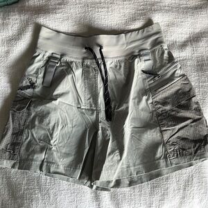 lululemon athletica Light and Dark Gray Cargo Shorts